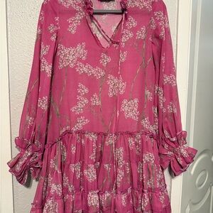 KLEID pink floral mini dress